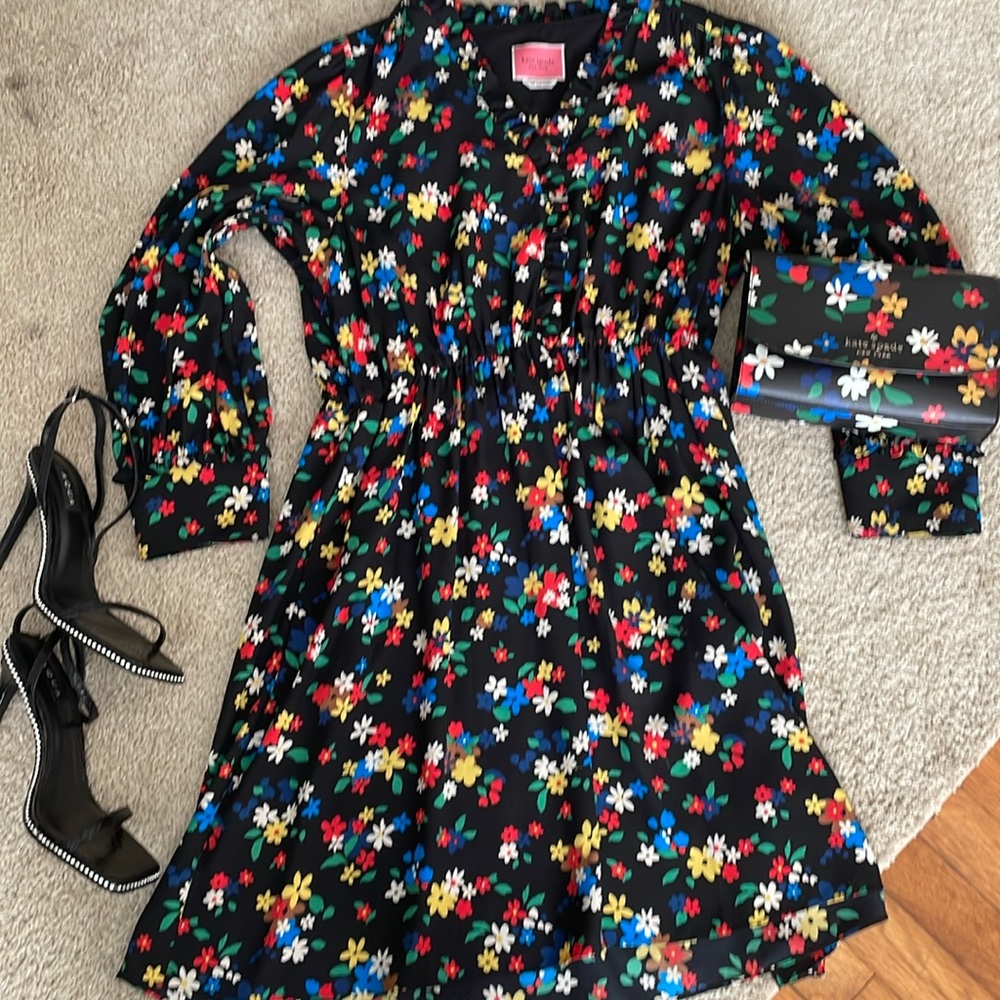 Kate Spade Black Floral Dress
